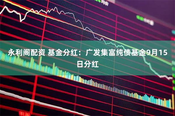 永利阁配资 基金分红:广发集富纯债基金9月15日分红